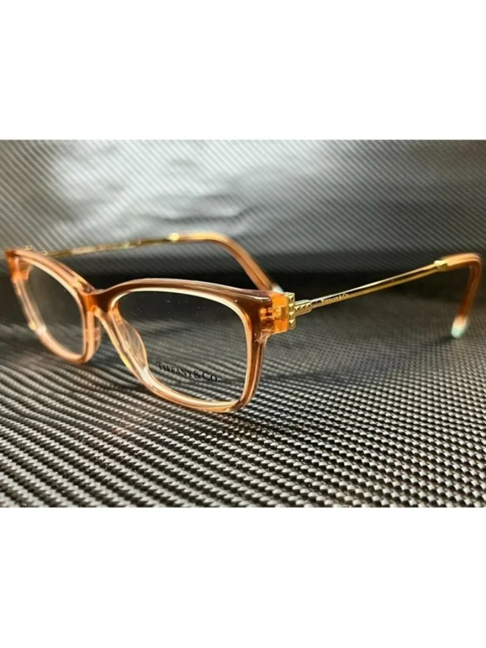 New Tiffany & Co. Women  Peach Transparent Eyeglasses  54- 15- 140